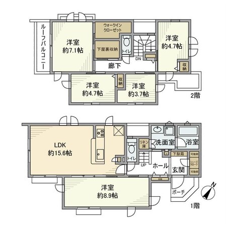 つくば駅 徒歩10分の物件間取画像